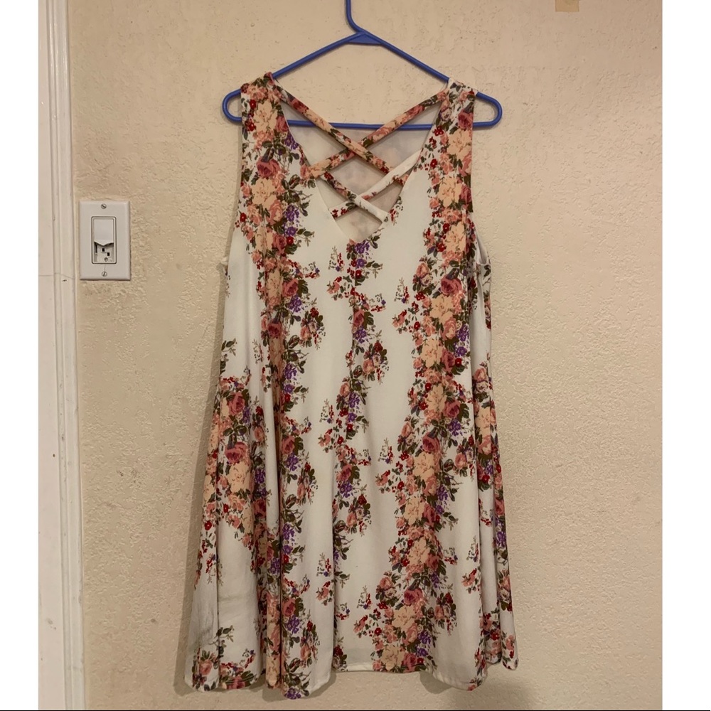 Altar’d State White Floral Sleeveless Dress